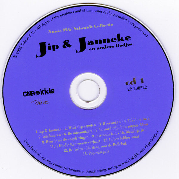 Annie M.G. Schmidt : Jip En Janneke En Andere Liedjes (2xCD)