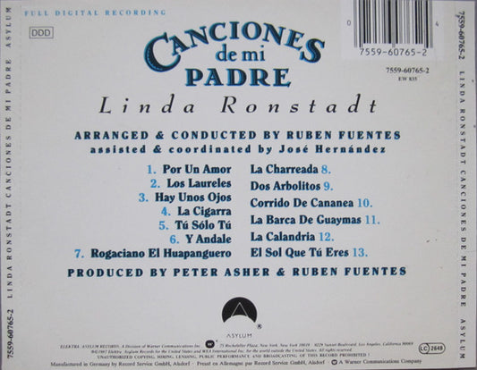 Linda Ronstadt : Canciones De Mi Padre (CD, Album, RE)