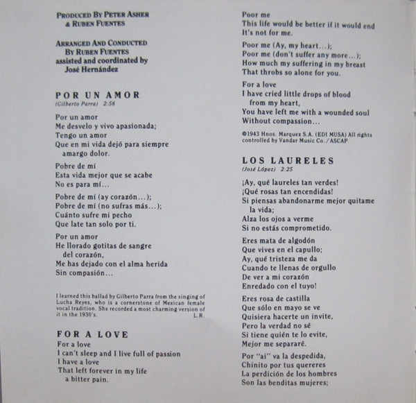 Linda Ronstadt : Canciones De Mi Padre (CD, Album, RE)