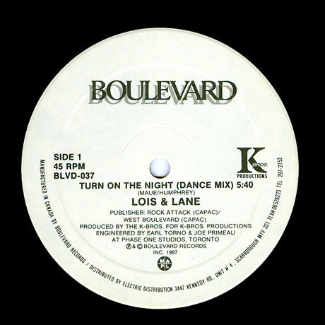 Lois And Lane : Turn On The Night (12")