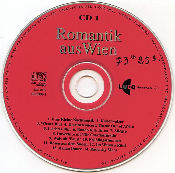 Berdien Stenberg : Romantik Aus Wien (2xCD, Comp)