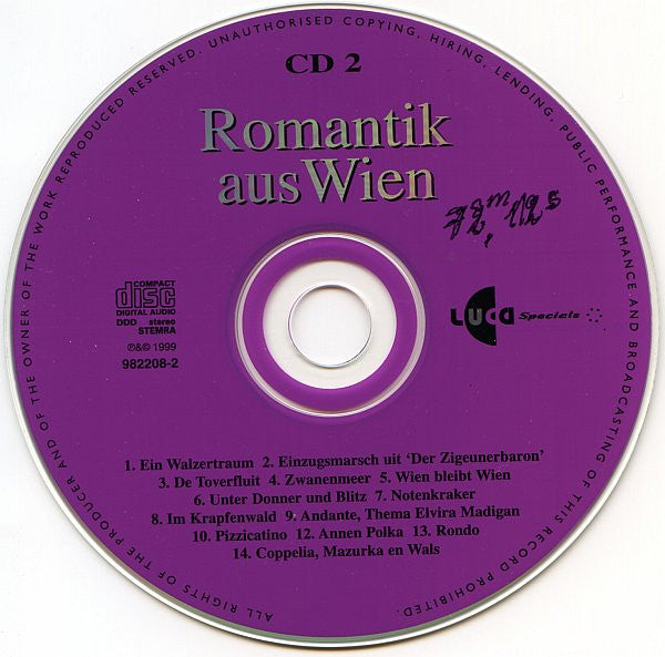Berdien Stenberg : Romantik Aus Wien (2xCD, Comp)