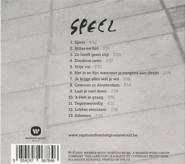 Raymond van het Groenewoud : Speel (CD, Album, Dig)