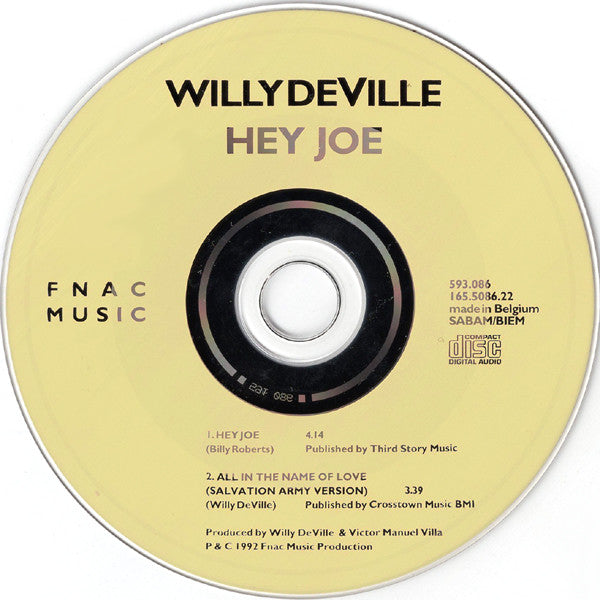 Willy DeVille : Hey Joe (CD, Single, Yel)
