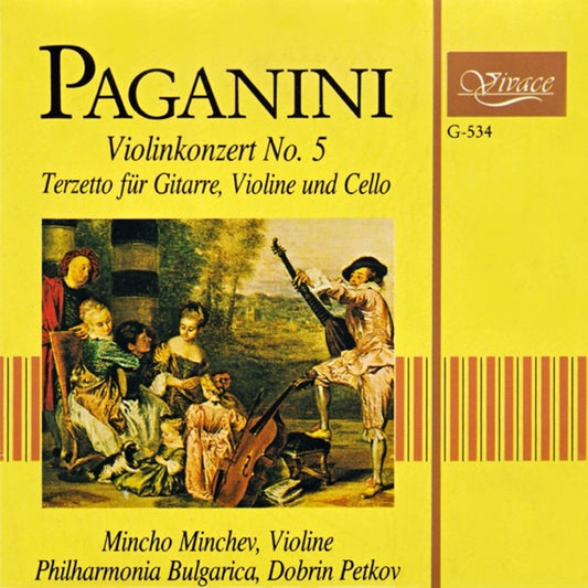 Niccolò Paganini, Mincho Minchev, Philharmonia Bulgarica, Dobrin Petkov : Violinkonzert No. 5 - Terzetto Für Gitarre, Violine Und Cello (CD)