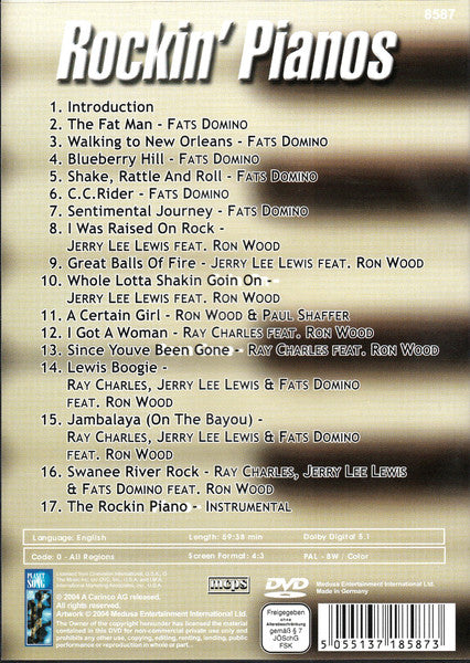 Fats Domino, Jerry Lee Lewis, Ray Charles and special guest Ron Wood : Rockin' Pianos (DVD-V)