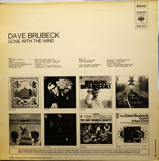 Dave Brubeck : Gone With The Wind (LP, Comp)