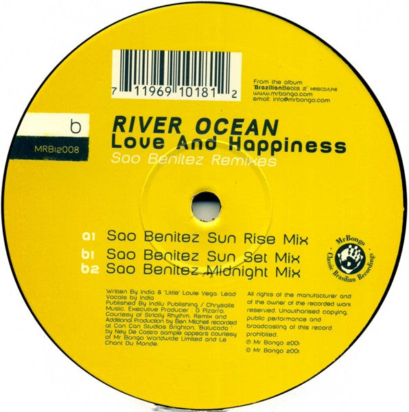 River Ocean : Love And Happiness (Sao Benitez Remixes) (12")