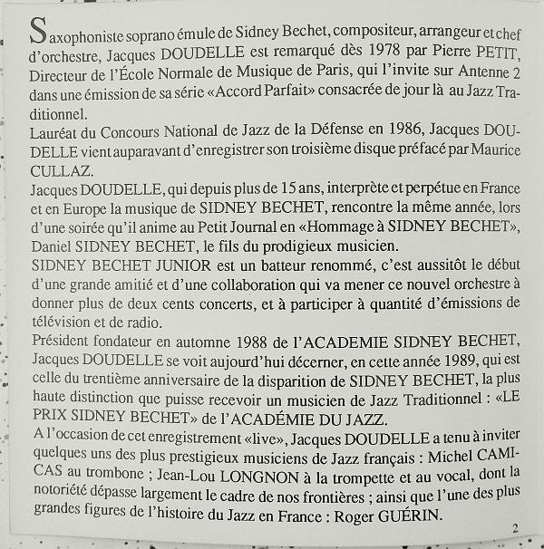 Jacques Doudelle : Jazz Orchestra (Sydney Bechet Junior) (CD, Album, RP)