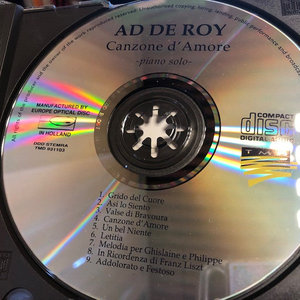 Ad De Roy : Canzone D'Amore (CD)