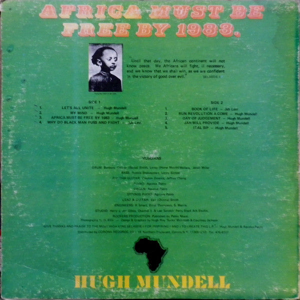 Hugh Mundell : Africa Must Be Free By 1983. (LP, Album)