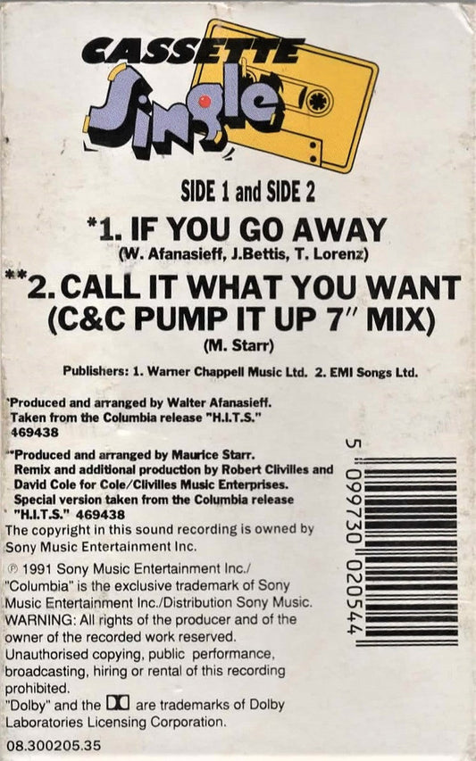 New Kids On The Block : If You Go Away (Cass, Single)