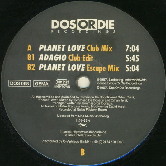 DJ Quicksilver : Planet Love (12")