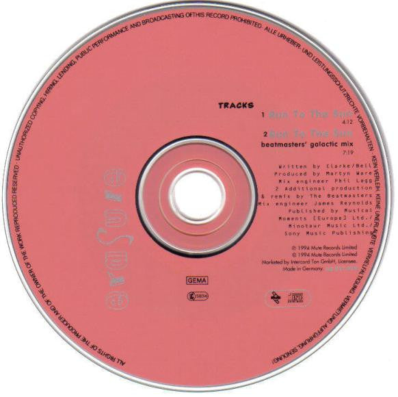 Erasure : Run To The Sun (CD, Single, Car)