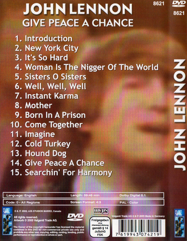 John Lennon : Give Peace A Chance (DVD-V, Unofficial, PAL)