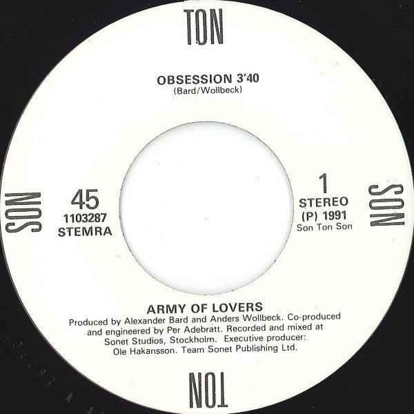 Army Of Lovers : Obsession (7", Single)