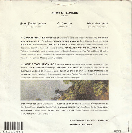 Army Of Lovers : Crucified (7", Single)