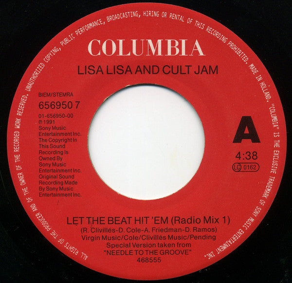 Lisa Lisa & Cult Jam : Let The Beat Hit 'Em (7", Single)