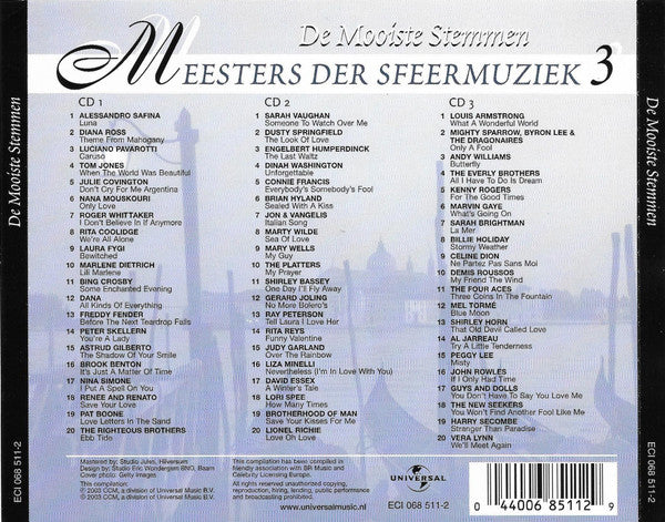 Various : Meesters Der Sfeermuziek 3 - De Mooiste Stemmen (3xCD + Box, Comp, Club)