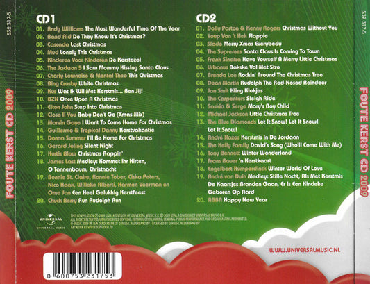Various : Foute Kerst CD 2009 Van Q-Music (2xCD, Comp)