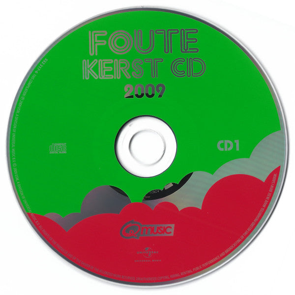 Various : Foute Kerst CD 2009 Van Q-Music (2xCD, Comp)