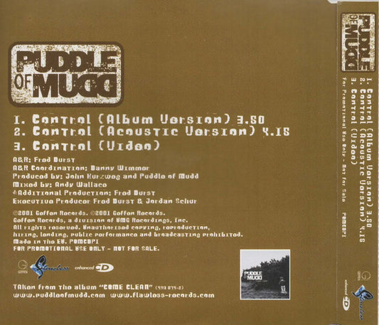 Puddle Of Mudd : Control (CD, Single, Enh, Promo)