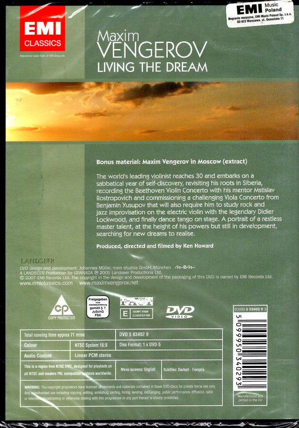 Maxim Vengerov : Living The Dream (DVD-V, NTSC)