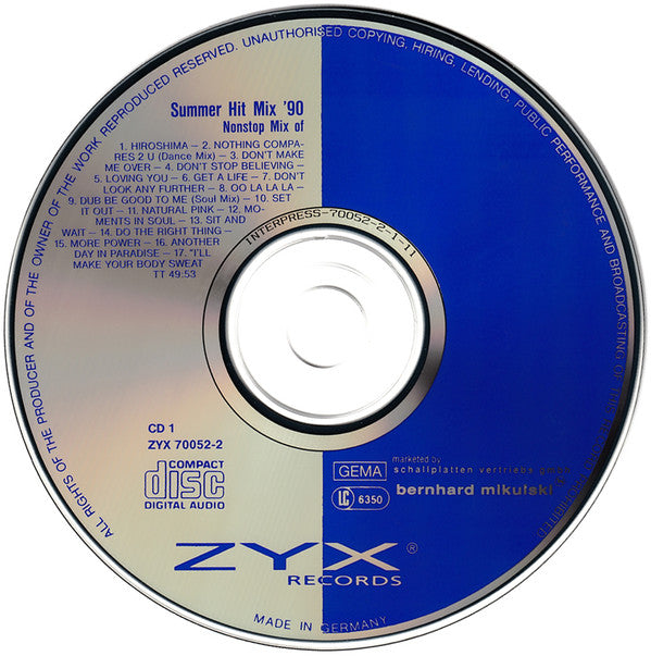 Various : Summer Hit Mix '90 (2xCD, Mixed)