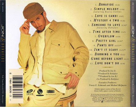Jon B : Bonafide (CD, Album)