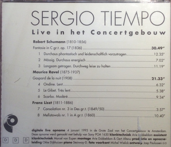 Sergio Tiempo : Live In Het Concertgebouw (CD, Album)