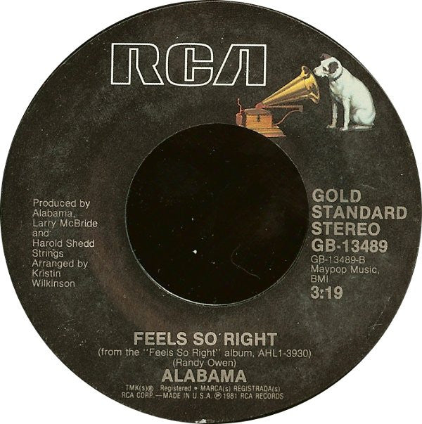 Alabama : Mountain Music / Feels So Right (7", RE)