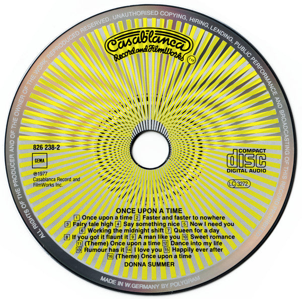 Donna Summer : Once Upon A Time... (CD, Album, RE)