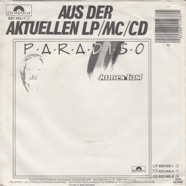 James Last : Paradiso / Helgoland (7", Single)