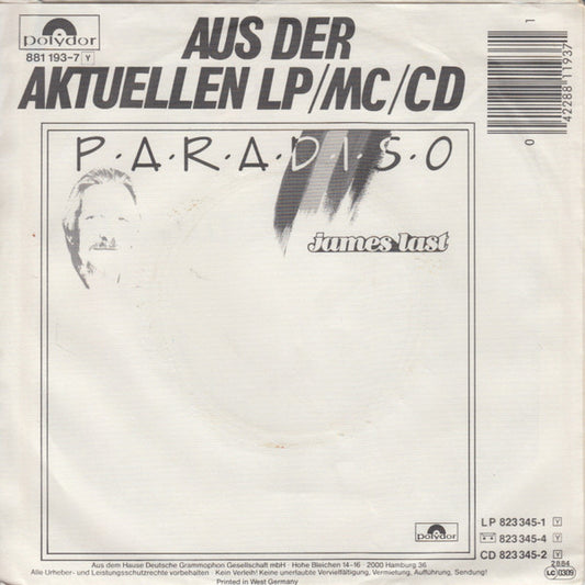 James Last : Paradiso / Helgoland (7", Single)