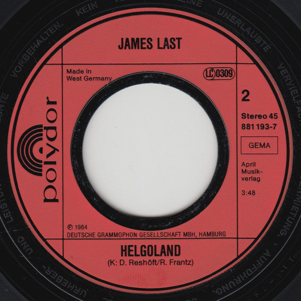 James Last : Paradiso / Helgoland (7", Single)