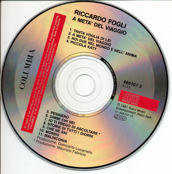 Riccardo Fogli : A Metà Del Viaggio (CD, Album)
