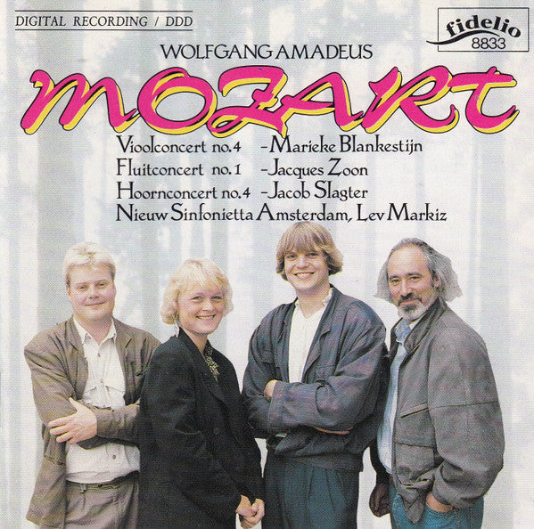Wolfgang Amadeus Mozart, Marieke Blankestijn, Jacques Zoon, Jacob Slagter, Nieuw Sinfonietta Amsterdam, Lev Markiz : Vioolconcert No. 4 / Fluitconcert No. 1 / Hoornconcert No. 4  (CD)