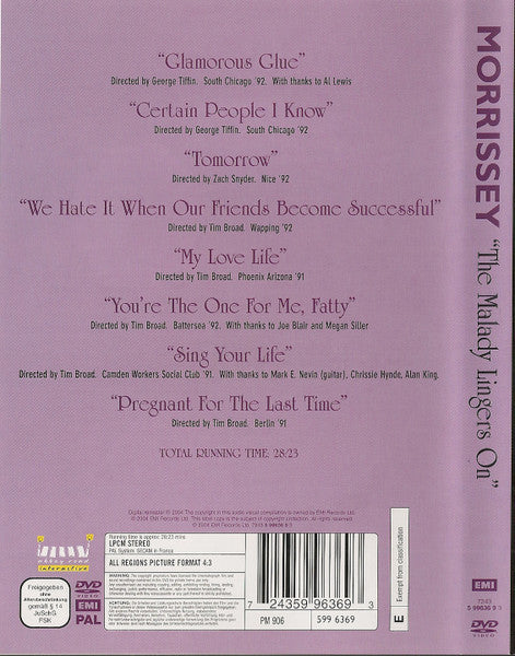 Morrissey : The Malady Lingers On (DVD-V, RM, PAL, SECAM)