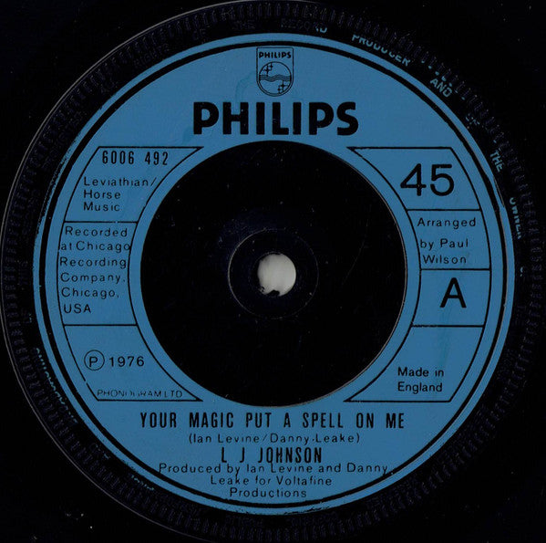 L.J. Johnson : Your Magic Put A Spell On Me (7", Single)