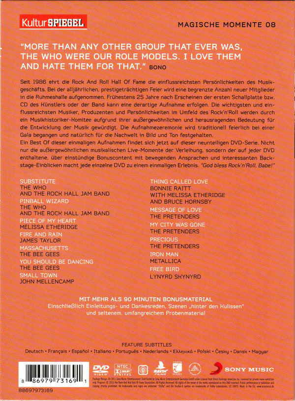 Various : Message Of Love (Live) (Rock And Roll Hall Of Fame + Museum) (DVD-V, NTSC)