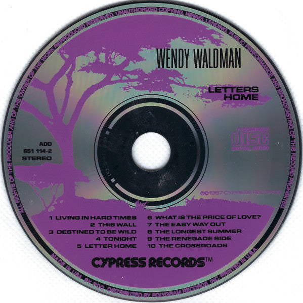 Wendy Waldman : Letters Home (CD, Album)