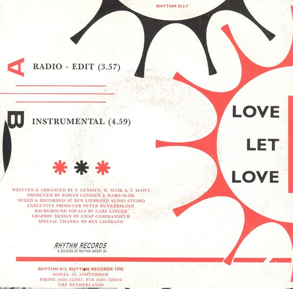 Tony Scott : Love Let Love (7", Single)
