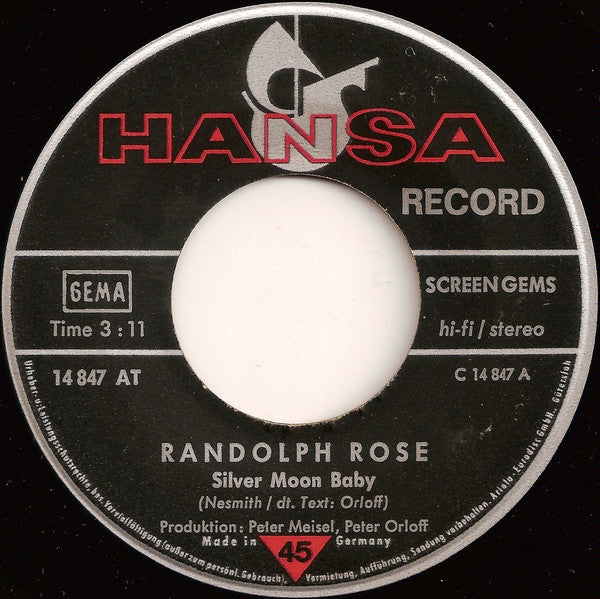 Randolph Rose : Silver Moon Baby (7", Single)