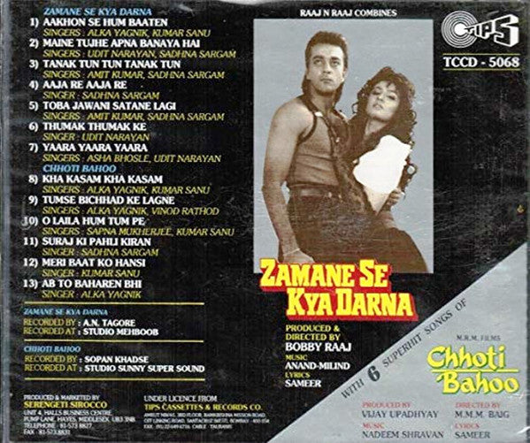 Anand Milind / Nadeem Shravan : Zamane Se Kya Darna / Chhoti Bahoo (CD, Comp)