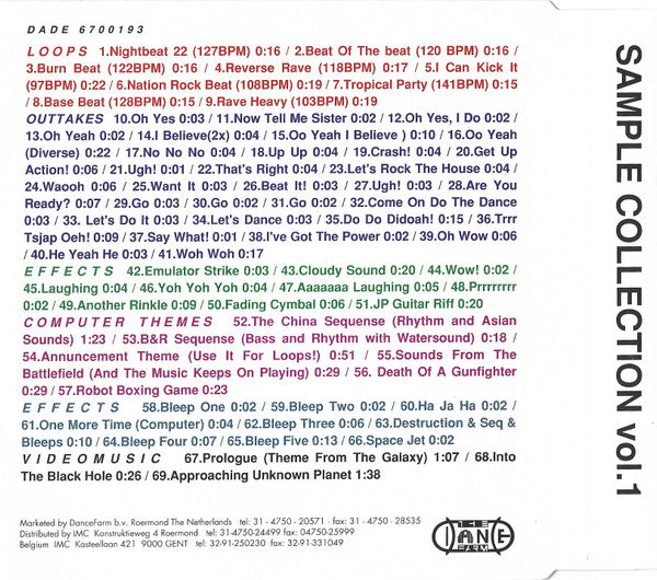 Various : Sample Collection Vol. 1 (CD, Maxi)