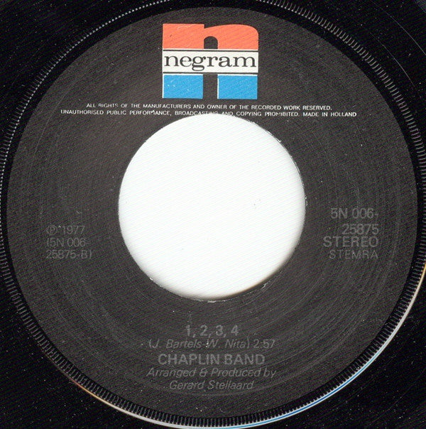 The Chaplin Band : The Party Is Over (7", Single)