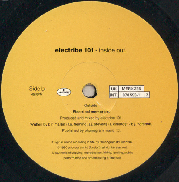 Electribe 101 : Inside Out (12", Single)