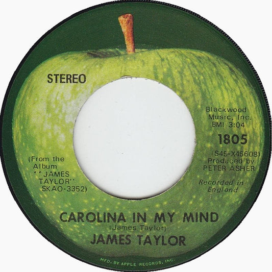 James Taylor (2) : Carolina In My Mind (7", Single)