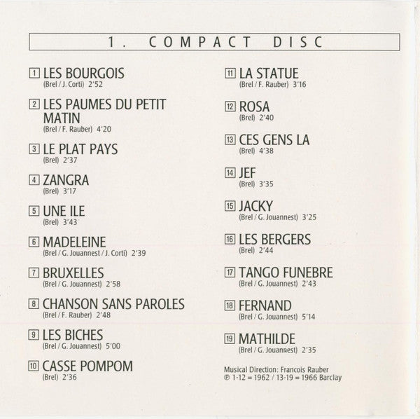 Jacques Brel : Brel (3xCD, Comp)