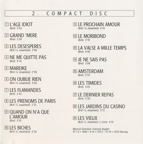 Jacques Brel : Brel (3xCD, Comp)